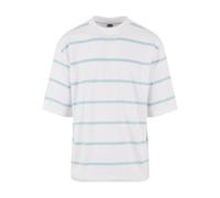 Urban Classics Oversize Sleeve Modern Stripe Tee T-Shirt, Bianco/Blu Oceano, XXL Uomo