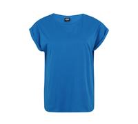 Urban Classics T-shirt da donna Manica arrotolata Cotone Scollo rotondo Rosso Ciliegia XXL