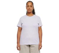 Urban Classics Maglietta da Donna a Righe Regolari T-Shirt, Bianco/Dustylilac, XXXL