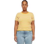 Urban Classics Tb6825-ladies Short Striped Tee T-Shirt, Bianco/Magicmango, S Donna