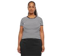 Urban Classics Maglietta da Donna a Righe T-Shirt, Bianco, S