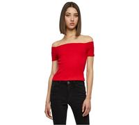 Urban Classics Maglietta Da Donna Con Spalle Scoperte e Maniche Corte, Maglietta a Maniche Corte, Donna, Rosso (Fire Red), L