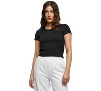 Urban Classics Maglia Elasticizzata da Donna in Jersey Cropped T-Shirt, Nero, XXL