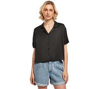 Urban Classics Camicia Donna Resort Viscosa Satinata Maniche Corte Nero XS