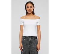 Urban Classics Maglietta da donna Maglietta da donna biologica a costine off shoulder TB6184 L Bianco
