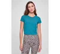 Urban Classics Maglietta da donna Maglietta da donna elasticizzata Jersey Cropped Tee 5XL Blu