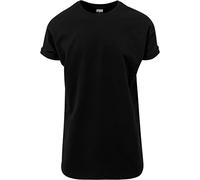 Urban Classics Maglietta da Uomo a Maniche Lunghe, Modello Turnup Tee, Casual, da Uomo, Taglio Lungo, Taglie XS-5XL, Nero, XXXL