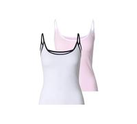 Urban Classics Donna Contrast Basic Top 2-Pack TB7485A S Rosa
