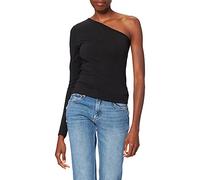 URBAN CLASSICS Maglietta Donna Asimmetrica Manica Lunga con Vestibilità Classica, Diversi Colori Neutri, Taglie Forti Disponibili, Taglie XS - 5XL