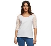 URBAN CLASSICS Maglietta Donna con Manica a Tre Quarti Raglan in Cotone, Casual, Scollo Ampio Rotondo, Vestibilitá Regolare, Diversi Colori Taglie XS-5XL