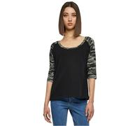 URBAN CLASSICS Maglietta Donna con Manica a Tre Quarti Raglan in Cotone, Casual, Scollo Ampio Rotondo, Vestibilitá Regolare, Diversi Colori Taglie XS-5XL