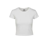 Urban Classics Maglietta elasticizzata da donnarsey cropped Tee white 5XL Bianco