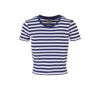 Urban Classics Tb6825-ladies Short Striped Tee T-Shirt, Bianco/Blu Scuro, XXL Donna