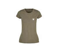 Urban Classics Maglietta oliva / bianco Donna - Abbigliamento - Taglie comode - Maglie e top - Maglie e T-shirt Urban Classics XS