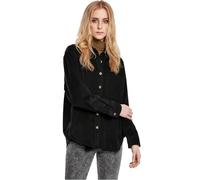Urban Classics Maglietta Oversize da Donna Corduroy Camicia, Nero, L Große Größen Extra Tall