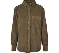 Urban Classics Maglietta Oversize da Donna Corduroy Camicia, Oliva, XS Große Größen Extra Tall