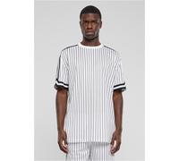 Urban Classics Maglietta Oversized Striped Mesh Tee TB6680 XXL Bianco