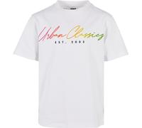 Urban Classics Maglietta Ragazzi Boys Script Logo Tee 110/116 Bianco