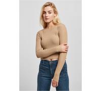 Urban Classics Maglione corto a costine da donnait con retro attorcigliato XXL Beige