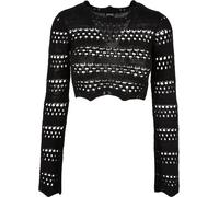 Urban Classics Maglione da donna Cropped Crochet Knit 4XL Nero