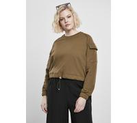 Urban Classics Maglione da donna Maglia corta da lavoro Summerolive 5XL Verde