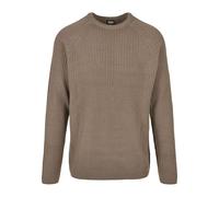 Urban Classics Maglione da Uomo con Maniche Raglan, Struttura a Coste e Girocollo, Spalle Senza Cuciture, Orlo Elastico, Taglie dalla S alla 5XL