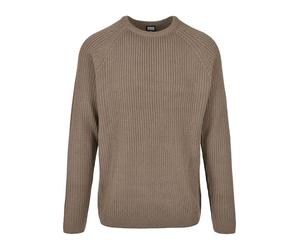 Urban Classics Maglione da Uomo con Maniche Raglan, Struttura a Coste e Girocollo, Spalle Senza Cuciture, Orlo Elastico, Taglie dalla S alla 5XL