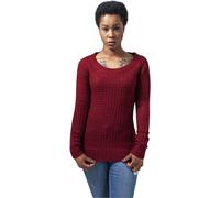 Urban Classics Maglione donna Donna Long Maglione a collo largo Borgogna L Rosso