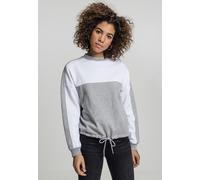 Urban Classics Oversized 2-tone Stripe Crew Long Sleeve T-shirt Grigio S Donna