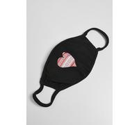 Urban Classics Maschera viso con cuore natalizio nero Nero