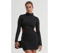 Urban Classics Mini abito da donna con taglio a vivo TB7066 L Nero