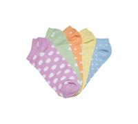Urban Classics No Show Calzini Punti 5-Pack Ladies Sneakers Colorato Punteggiato
