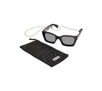 Urban Classics Occhiali da Sole Poros con Catena, Nero/Nero, Taglia Unica Unisex-Adulto
