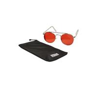 Urban Classics Occhiali da sole unisex con protezione UV 400 per uomini e donne, Sunglasses Chios in 3 varianti di colore, taglia unica, oro/rosso, Taglia unica