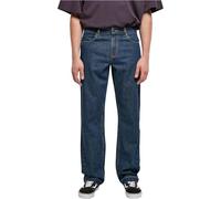 Urban Classics Open Edge Loose Fit Jeans, Pantaloni, Uomo, Blu (Mid Indigo Washed), 28