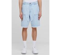 Urban Classics Open Edge Two Knee Denim Shorts Pantaloncini, New Light Blue Washed, 42 Uomo