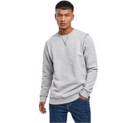 Urban Classics Organic Contrast Flatlock Stitched Crew Felpa con Cappuccio, Grigio/Blu Scuro, M Uomo