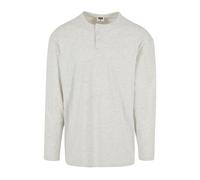 Urban Classics Organic Oversized Henley Longsleeve Lightgrey S Grigio