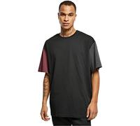 Urban Classics T-Shirt Organica Oversize Colorblock, Nero, M Uomo