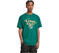 Urban Classics Organico Globe Logo Té Maglia Top T Shirt Globus-Motiv Bio