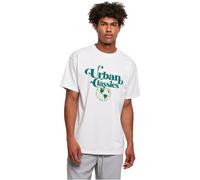 Urban Classics Organico Globe Logo Té Maglia Top T Shirt Globus-Motiv Bio