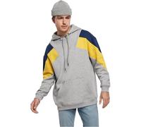 Urban Classics Oversize 3-Tone Hoody, Felpa, Uomo, Grigio (Grey/Honey/Darkblue), L