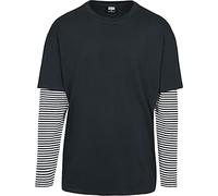 Maglietta urban classic overize 3-tone crew Noir M