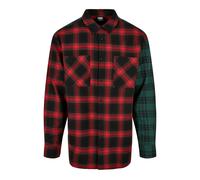 Urban Classics Oversized Mix Check Shirt Black/red/green Taglia: M | Camicie Casual Outlet | Uomo | Nero