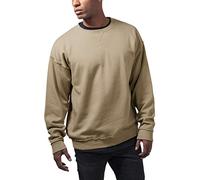 Urban Classics Oversized Open Edge Crew Felpa, Beige (Sabbia), L Uomo