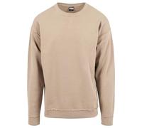 Urban Classics Oversized Open Edge Crew Felpa, Beige (Sabbia), L Uomo