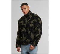 Urban Classics Pattern Fleece Oversized Jacket Verde,Nero 4XL Uomo