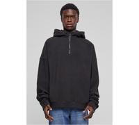 Urban Classics Oversized Polar Pile mezza zip con cappuccio TB6376 S Nero