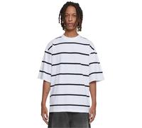 Urban Classics Oversize Sleeve Modern Stripe Tee T-Shirt, Bianco, L Uomo