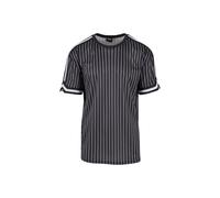 Urban Classics Maglietta Oversized Striped Mesh Tee TB6680 M Nero